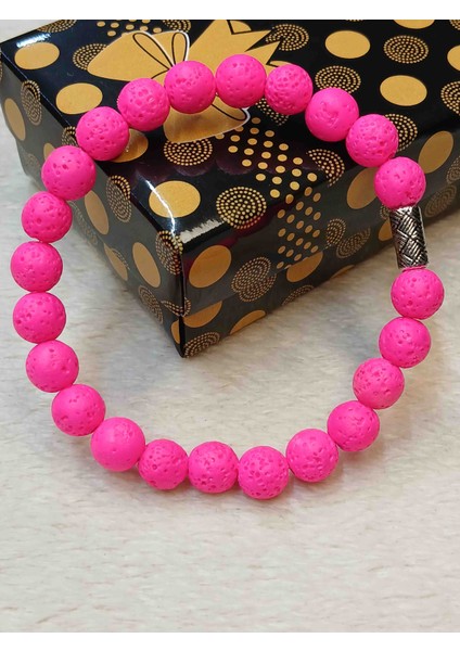 Pembe Lav Taşı Doğal Taş Bileklik