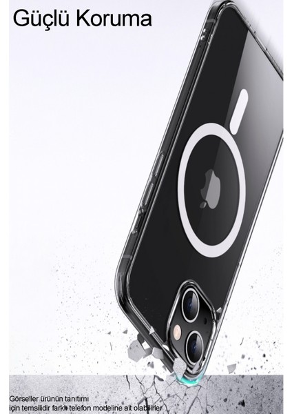Apple iPhone 7 Kılıf Magsafe Kablosuz Şarj Destekli Şeffaf Silikon Kapak