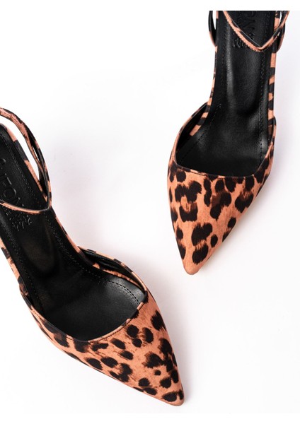 ST-004 Leopar Günlük 7 cm Topuklu Bayan Ayakkabı