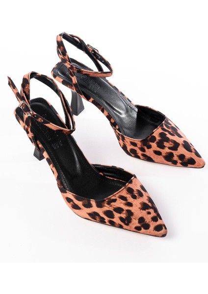 ST-004 Leopar Günlük 7 cm Topuklu Bayan Ayakkabı