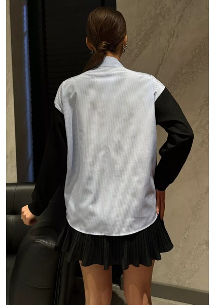 Siyah Kadın Hırka Kombinli Gömlek fırsatları