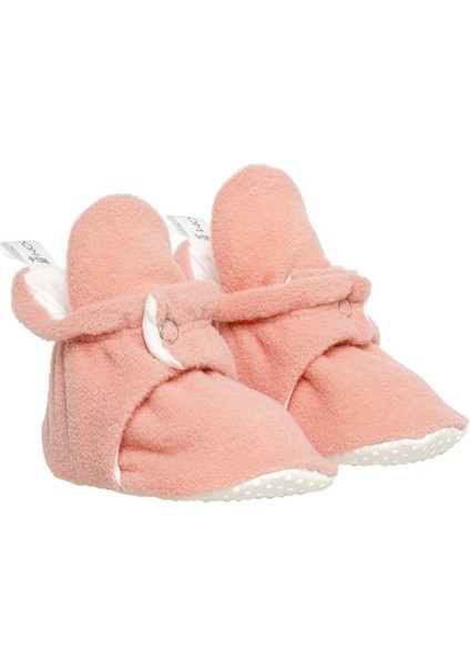 Kız Bebek Polar Patik, Kaydırmaz Taban, İçi Pamuklu Astar, Panduf, Ev Patiği, Somon