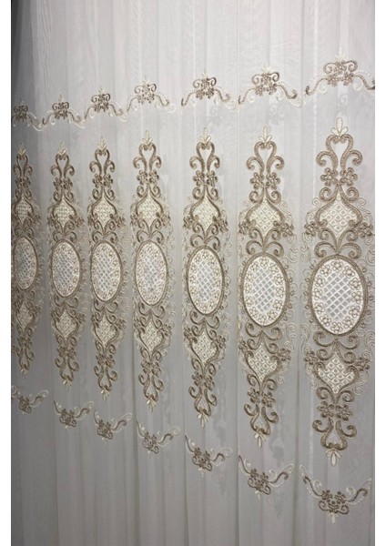 Üst Tt Zemin Nakışlı (1/3 Sık Pile) Tül Perde indirimleri