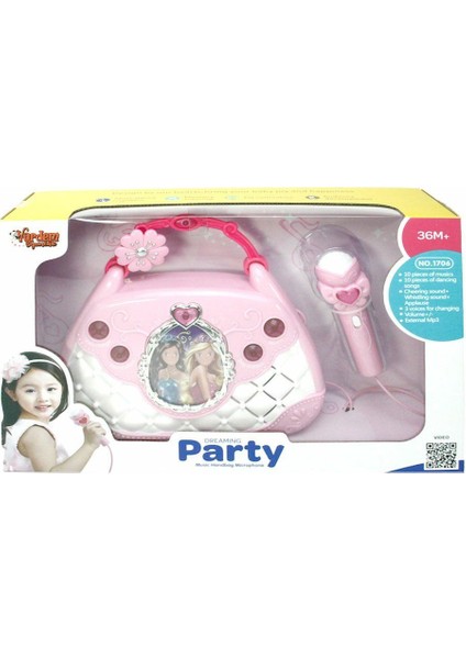 BAO-1706 Mikrofonlu Mp3 Çalar Parti Müzikleri El Çantası