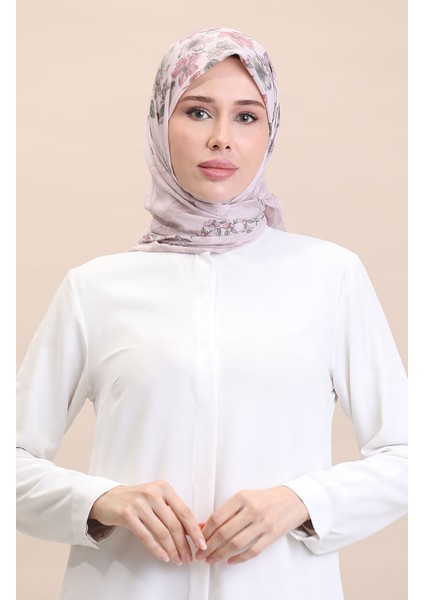 Desenli Eşarp Cvs-09 Açık Pudra