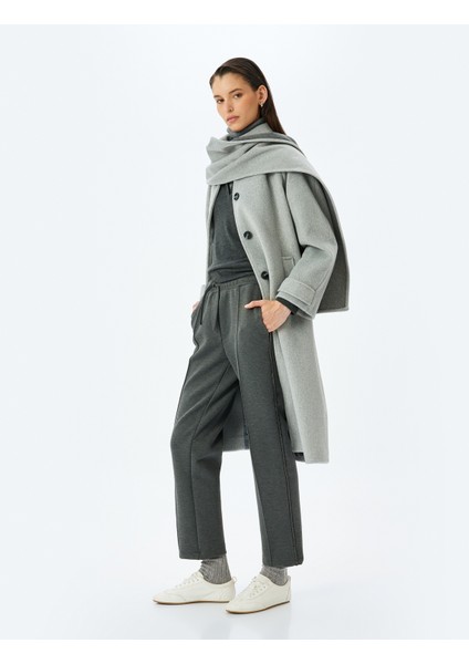 x Şahika Ercümen - Scuba Kumaş Cepli Nervür Detaylı Eşofman Pantolon fiyatları