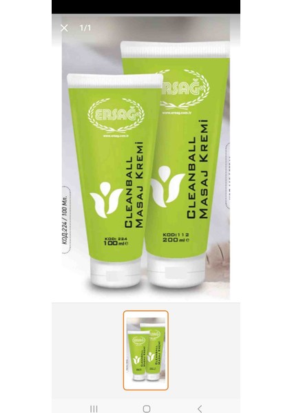 Masaj Kremi 200 ml ve 100 ml (2 Li Set)