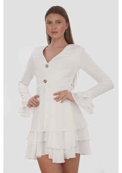 Ceket Elbise Şifon Krep Detaylı fiyatları