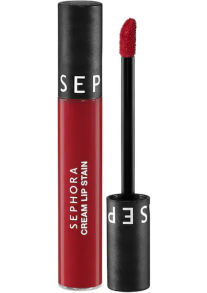 Cream Lip Stain – Bulaşmayan Kadife Bitişli Ruj - Mat Likit Ruj 128 Fancy Raspberry (5 ml)