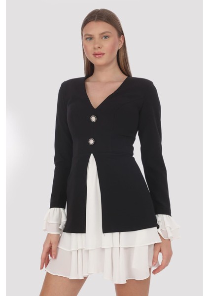 Ceket Elbise Şifon Krep Detaylı fiyatları