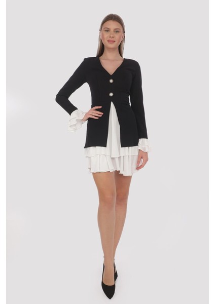 Ceket Elbise Şifon Krep Detaylı fırsatları