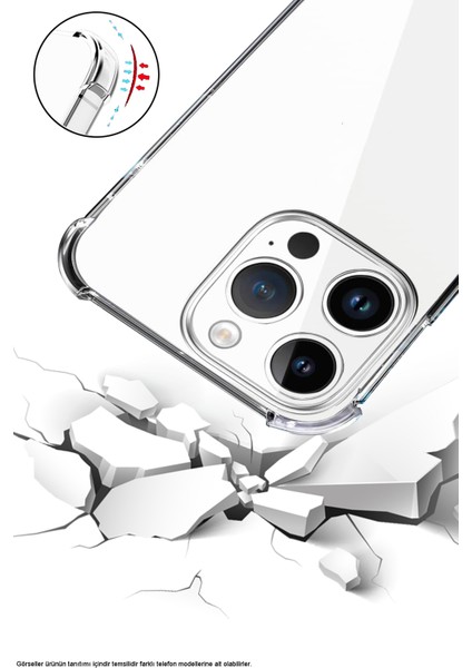 Apple iPhone 16 Pro Kapak Kamera Bölümü Açık Airbag Antishock Köşe Korumalı Şeffaf Silikon Kılıf indirimleri