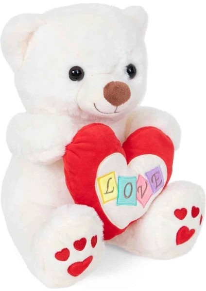 4762 Peluş Ayı Kalpli 30 cm
