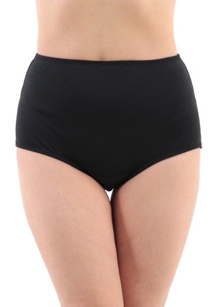 Kadın Büyük Beden Yüksek Bel Toparlayıcı Likralı Kumaş Bikini Altı