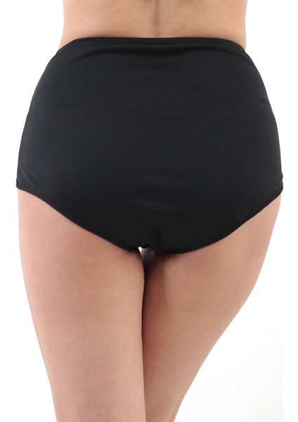 Kadın Büyük Beden Yüksek Bel Toparlayıcı Likralı Kumaş Bikini Altı modelleri