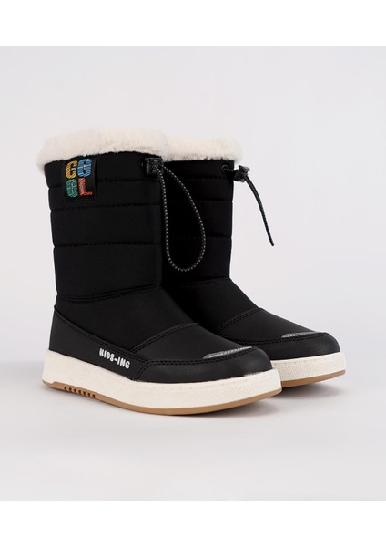 Siyah & Bej Kürklü Fermuarlı Çocuk Kar Bot fiyatları