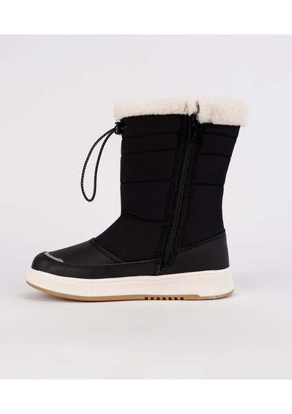 Siyah & Bej Kürklü Fermuarlı Çocuk Kar Bot modelleri