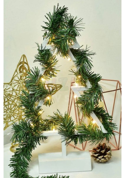 5 Metre Işıklı Yeşil Çam Dalı Şerit Garland Yılbaşı Yeni Yıl Ağacı Gürleştirici Dekor Günışığı Ledl modelleri