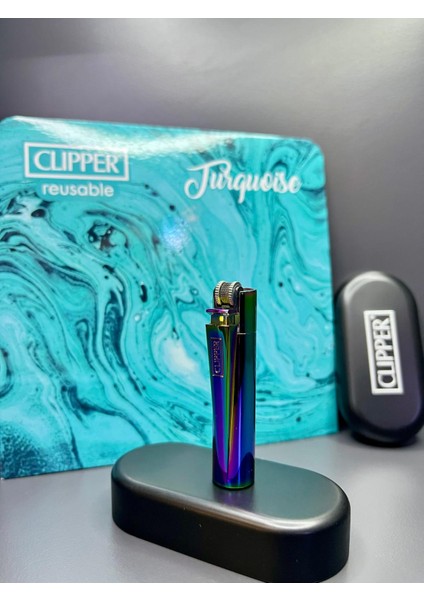Orijinal Full Metal Taşlı ve Gazlı Özel Kutulu Clipper Çakmak