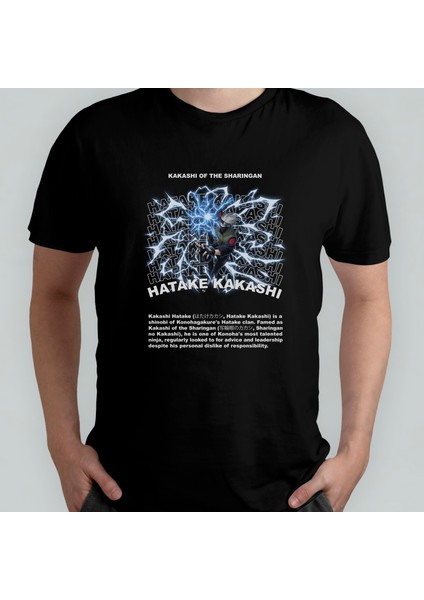 Naruto Kakashi Hatake %100 Pamuklu Bisiklet Yaka T-Shirt Model 7