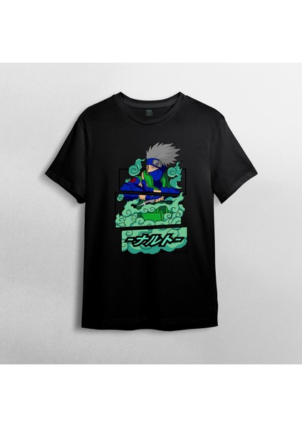 Naruto Kakashi Hatake %100 Pamuklu Bisiklet Yaka T-Shirt Model 10