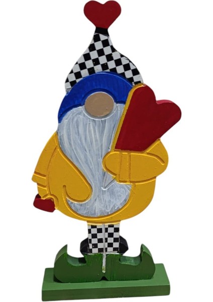 Noel Baba Gnome Ahşap Dekor - Yılbaşı, Noel, Özel Etkinlik