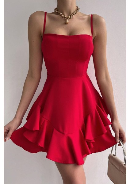 Prenses Model Askılı Elbise