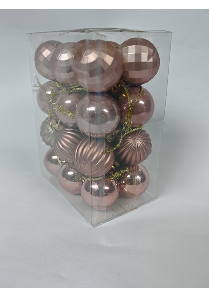 Bronz Renk Lüks Yilbaşi Ağaç Süsleme Toplari 24'lü Paket indirimleri