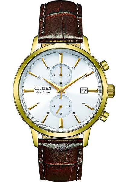Eco Drive Deri Kordonlu Erkek Kol Saati Su Geçirmez
