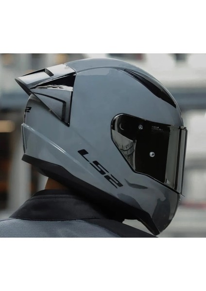 Rapıd 2 Race Nardo Gri Fullface Motosiklet Kaskı Gri Camlı