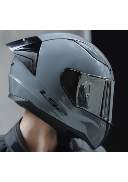 Rapıd 2 Race Nardo Gri Fullface Motosiklet Kaskı Gri Camlı