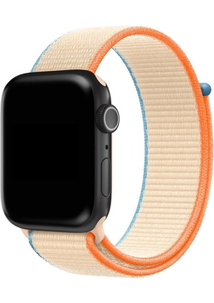 Apple Watch Seri 1/2/3/4/5/6/7/8/SE/Ultra 38mm 40mm 41mm 42mm 44mm 45mm 49mm Kordon Kayış Bileklik Naylon Örgü Hasır Cırt Cırtlı Kaliteli Silikon