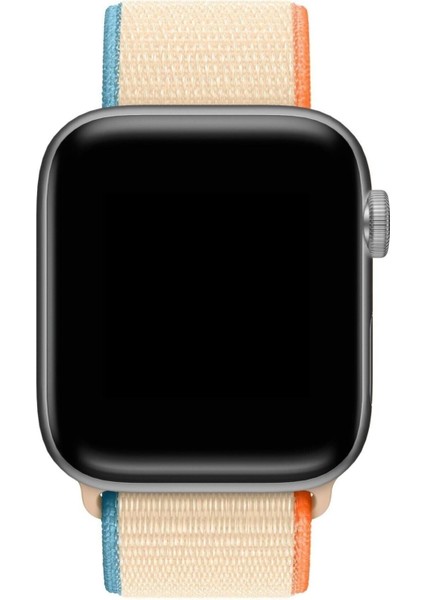 Apple Watch Seri 1/2/3/4/5/6/7/8/SE/Ultra 38mm 40mm 41mm 42mm 44mm 45mm 49mm Kordon Kayış Bileklik Naylon Örgü Hasır Cırt Cırtlı Kaliteli Silikon