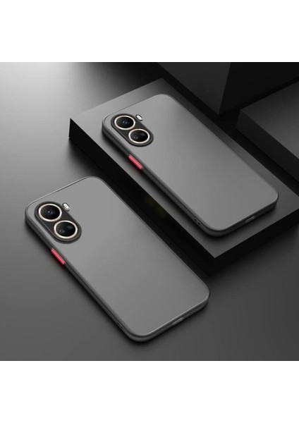 Huawei Nova 11 Mat Kamera Korumalı Renkli Tuşlu Sert Silikon Kılıf