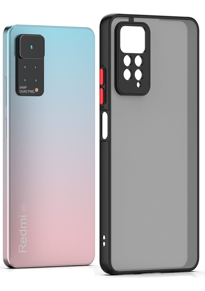 Xiaomi Redmi Note 12 Pro Kılıf Mat Parmak Izi Yapmaz Kamera Korumalı Renkli Tuşlu Sert Silikon Kapak