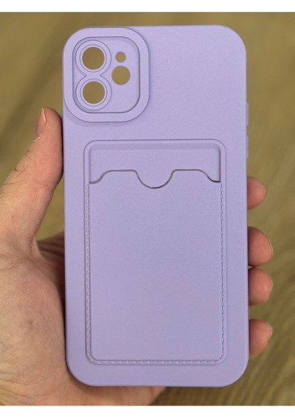 Apple iPhone 12 Kılıf Kamera Lens Korumalı Kartlıklı Cüzdanlı Yumuşak Silikon Kapak