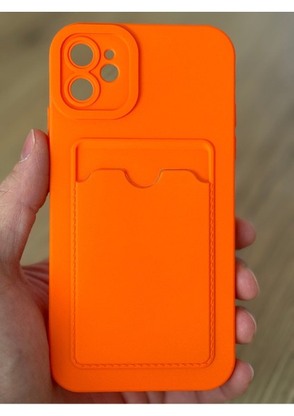 Apple iPhone 12 Kılıf Kamera Lens Korumalı Kartlıklı Cüzdanlı Yumuşak Silikon Kapak