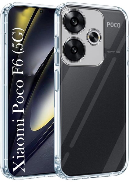 Poco F6 5g Kılıf Kamera Korumalı Şeffaf Ultra Ince Esnek Renksiz Silikon Kapak