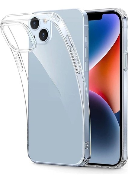 Apple iPhone 14 Plus Kılıf Şeffaf Renksiz Esnek Silikon Kapak