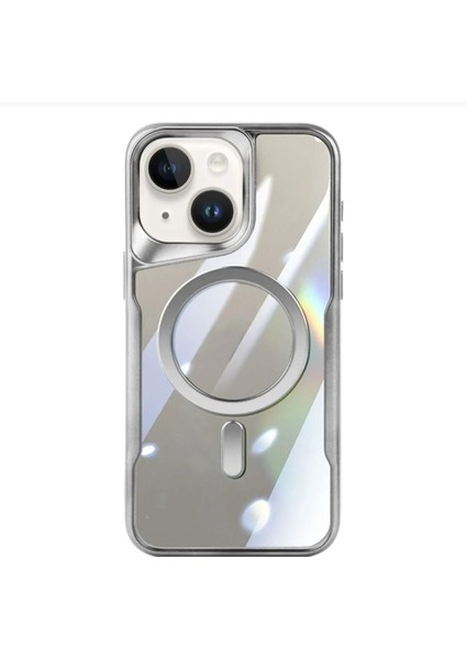 Apple iPhone 15 Plus Kılıf Prizma Kamera Çıkıntılı Magsafe Şarj Destekli Mat Renkli Şeffaf Kapak