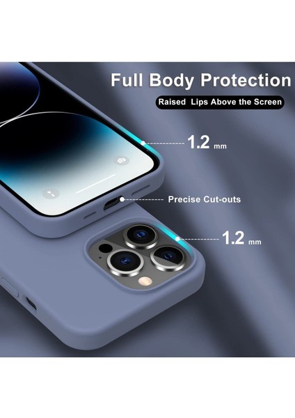 iPhone 14 Pro Kılıf İçi Kadife Lansman Renkli Yumuşak Silikon Kapak