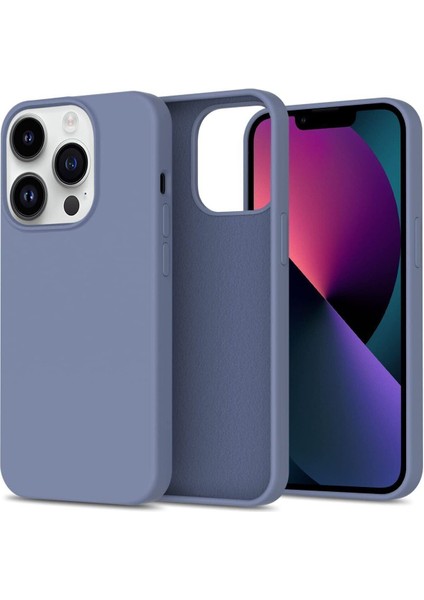 iPhone 14 Pro Kılıf İçi Kadife Lansman Renkli Yumuşak Silikon Kapak