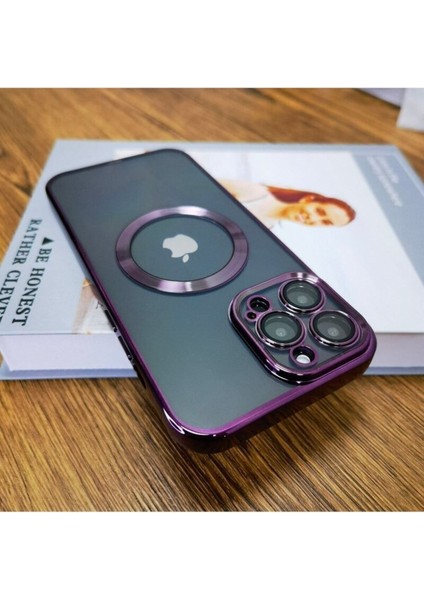 Apple iPhone 11 Pro Kılıf Logo Gösteren Parlak Kenarlı Kamera Lens Korumalı Şeffaf Omega Silikon Kapak