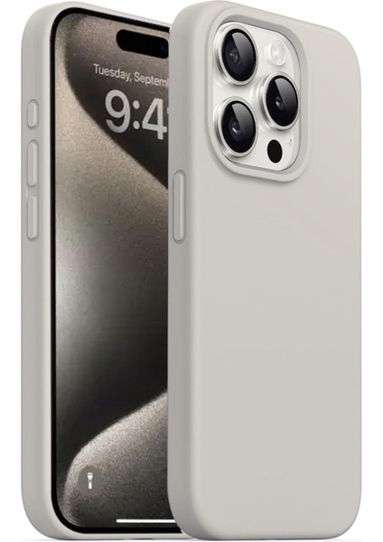 iPhone 15 Pro Kılıf İçi Kadife Lansman Renkli Yumuşak Silikon Kapak
