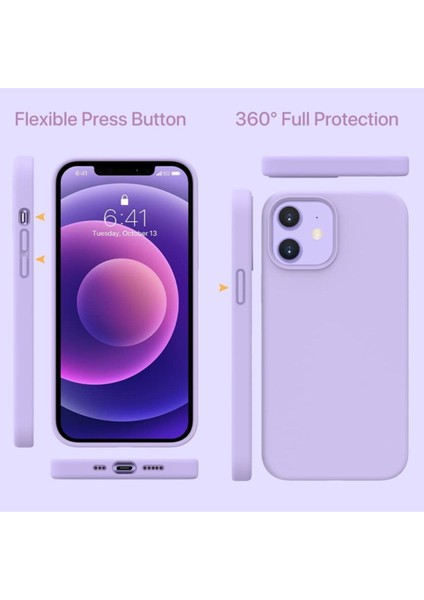 iPhone 12 - 12 Pro Kılıf İçi Kadife Lansman Renkli Yumuşak Silikon Kapak