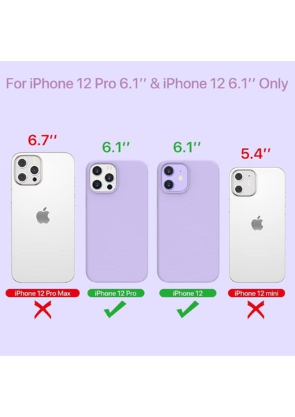 iPhone 12 - 12 Pro Kılıf İçi Kadife Lansman Renkli Yumuşak Silikon Kapak