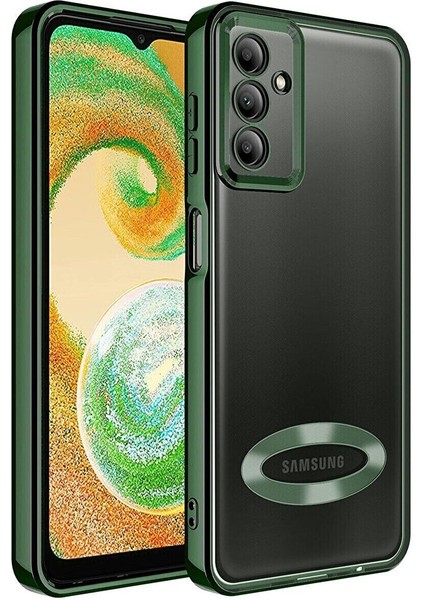Samsung Galaxy S23 Kılıf Kamera Lens Korumalı Şeffaf Renkli Logo Gösteren Parlak Kapak