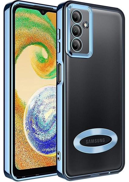 Samsung Galaxy S23 Kılıf Kamera Lens Korumalı Şeffaf Renkli Logo Gösteren Parlak Kapak