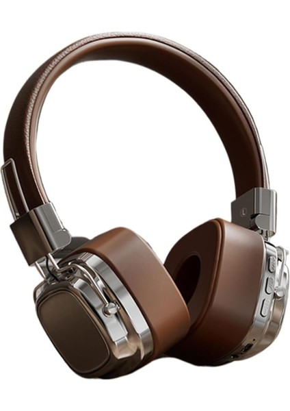 Katlanabilir Kafa Üstü Deri Kemerli Mikrofonlu Bluetooth 5.3 Kulaklık Uzun Süre Kullanım Smy-63