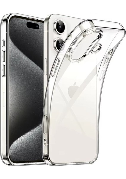 Apple iPhone 16 Plus Kılıf Renksiz Şeffaf Yumuşak Ince Esnek Silikon Kapak